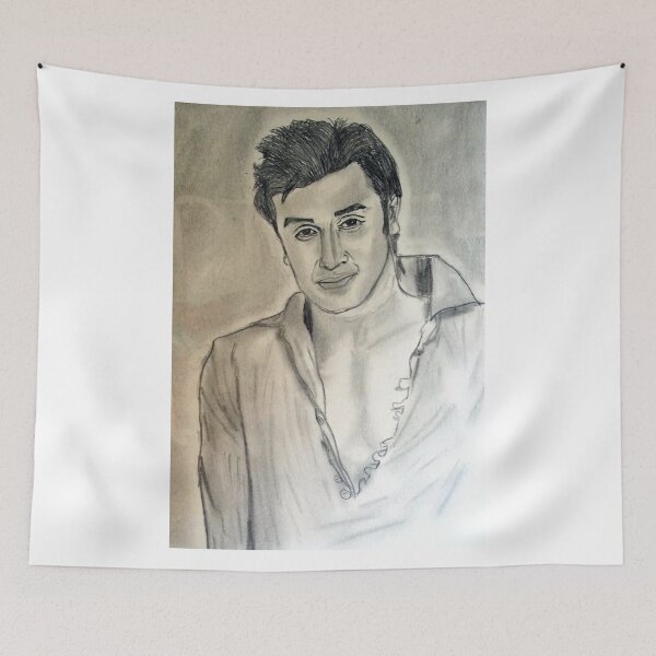 Item preview, Ranbir Kapoor pencil Art designed and sold by MubaraksArt.