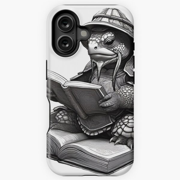 Vista previa del artículo con la obra «Tortuga sabia estudiando», diseñado y vendido por ArtfulDragoon.
