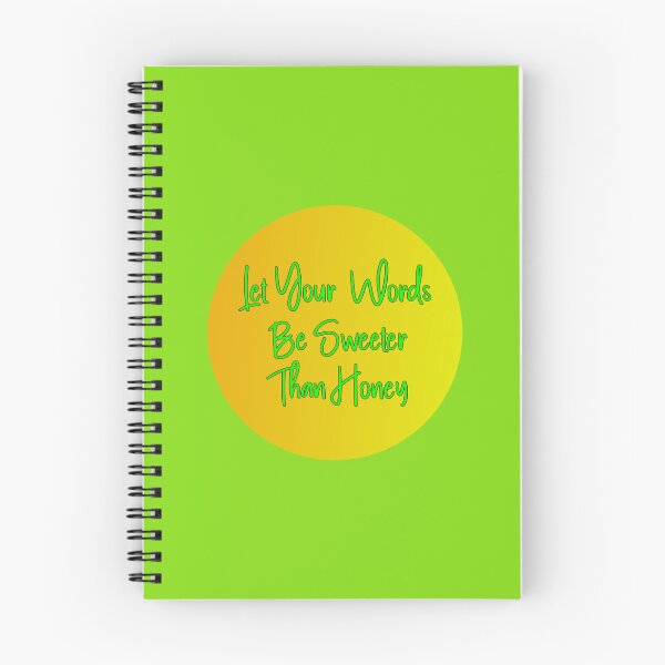 Item preview, Let Your Words Be Sweeter Than Honey, Script Style Green Font on Honey Coloured Background designed and sold by AASparksDesigns.