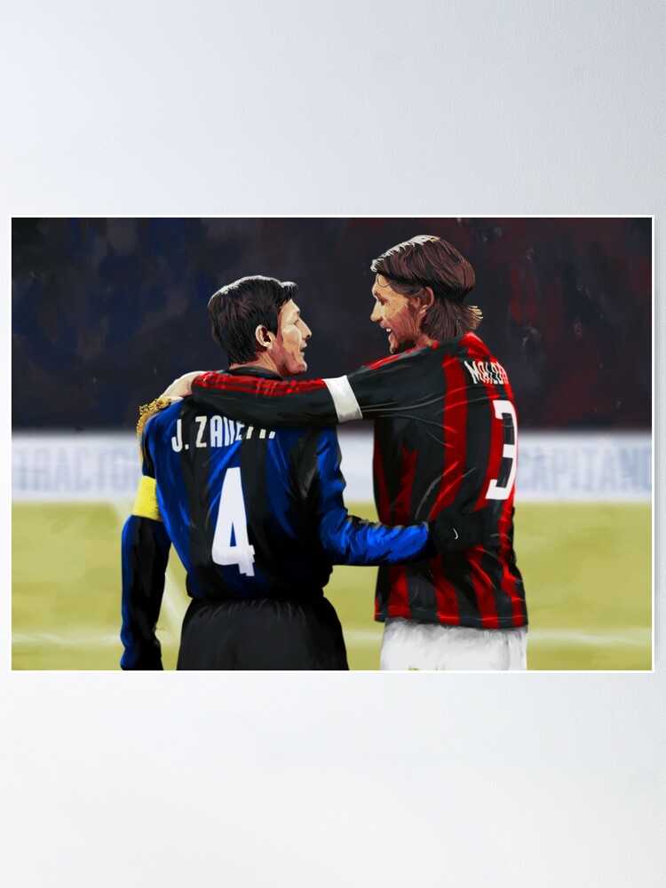 Zanetti and Maldini: Inter Milan vs AC Milan Poster for Sale by Alexander  McGovern