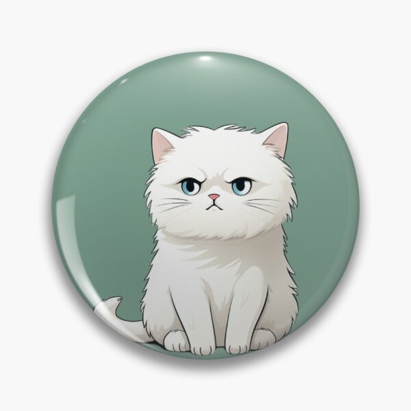 Item preview, Grumpy white cat  designed and sold by bigmoments.