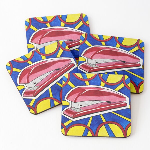 Item preview, Red Stapler in Watercolor Pop Art designed and sold by Masonart44.