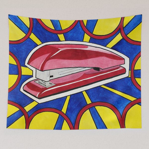 Item preview, Red Stapler in Watercolor Pop Art designed and sold by Masonart44.