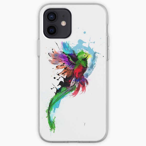 WaterColor Quetzal from Guatemala Funda blanda para iPhone