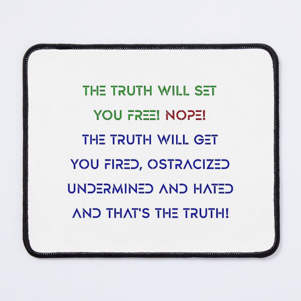 Item preview, The Truth Will Set You Free! Nope! Stenciled Font in Green, Red, Blue. Message designed and sold by AASparksDesigns.
