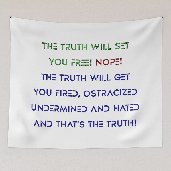 Item preview, The Truth Will Set You Free! Nope! Stenciled Font in Green, Red, Blue. Message designed and sold by AASparksDesigns.
