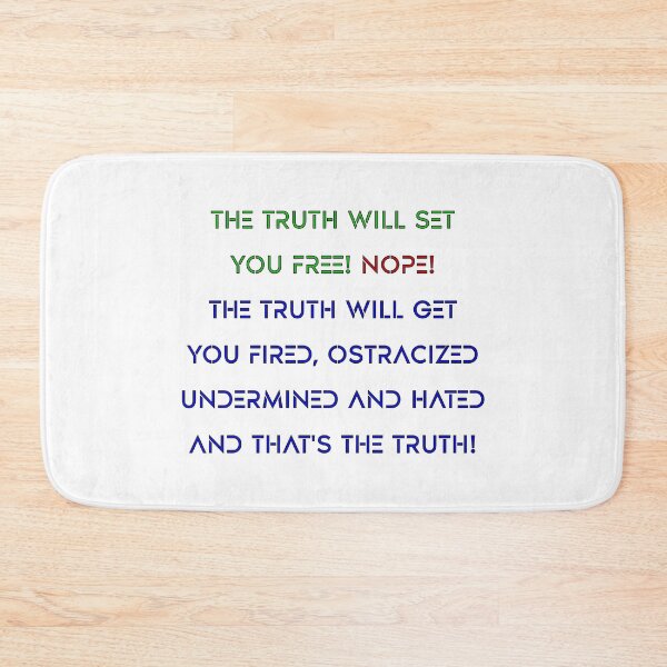 Item preview, The Truth Will Set You Free! Nope! Stenciled Font in Green, Red, Blue. Message designed and sold by AASparksDesigns.