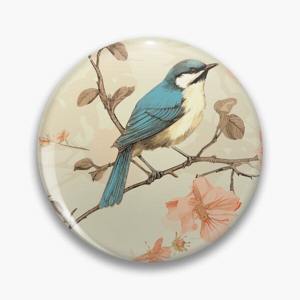 Item preview, Vintage Pretty Birds Pattern designed and sold by RetroPrints.
