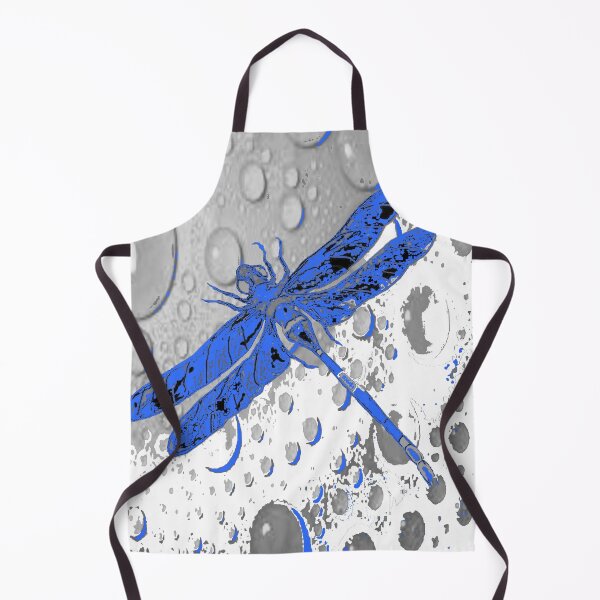 Item preview, ABSTRACT BLUE DRAGONFLY IMAGE WHITE ART designed and sold by sharlesart.