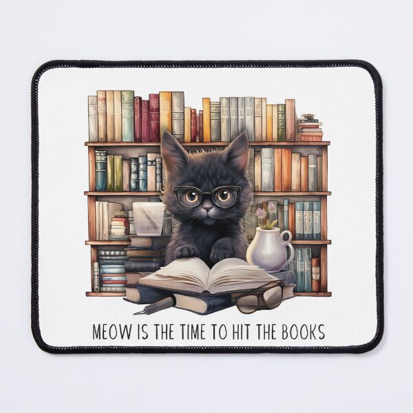 Item preview, Meow is the time to hit the books. designed and sold by PawsandPages.