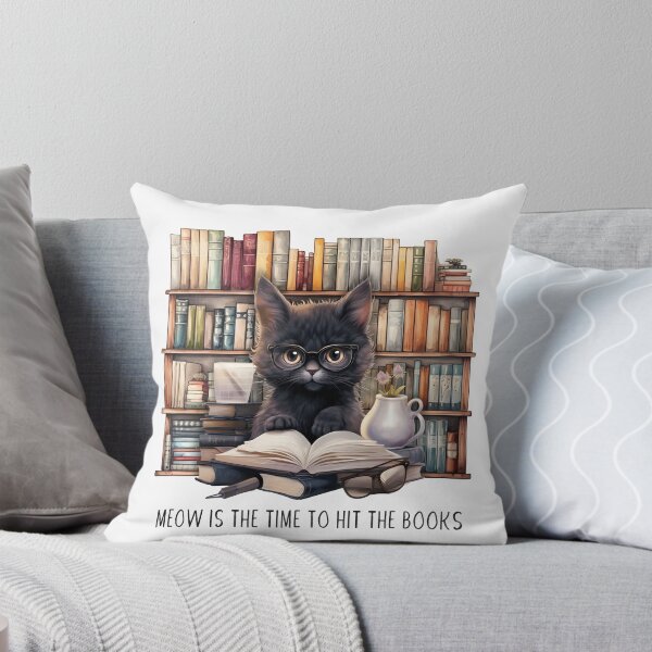 Item preview, Meow is the time to hit the books. designed and sold by PawsandPages.