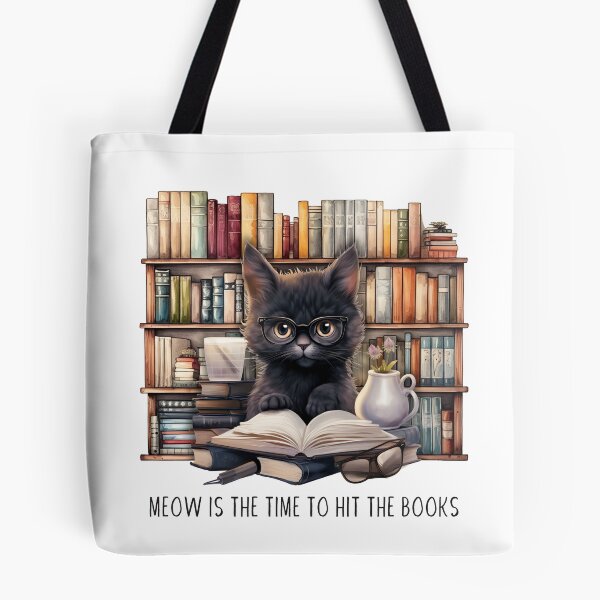 Item preview, Meow is the time to hit the books. designed and sold by PawsandPages.