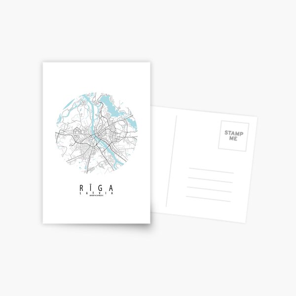 Item preview, Riga City Map of Latvia - Circle designed and sold by deMAP.