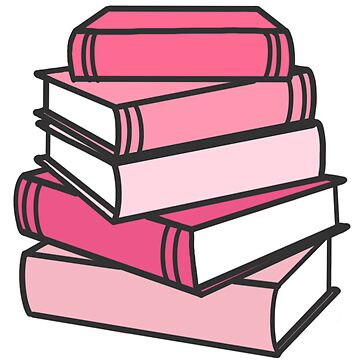 Book Stack Sticker – the pretty pink studio