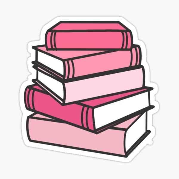 Book Stack Sticker – the pretty pink studio