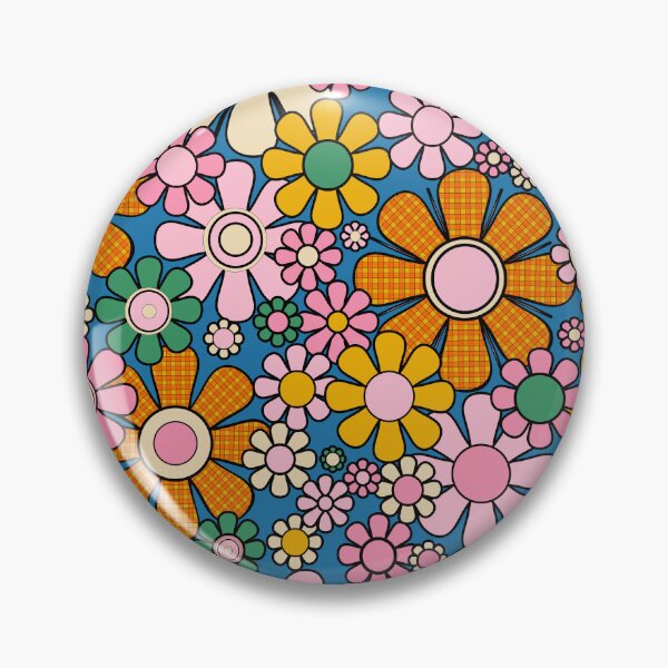 Item preview, Retro Garden Gingham Flowers Colorful Abstract Floral Pattern designed and sold by kierkegaard.