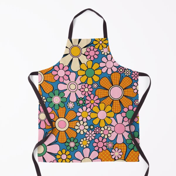 Item preview, Retro Garden Gingham Flowers Colorful Abstract Floral Pattern designed and sold by kierkegaard.