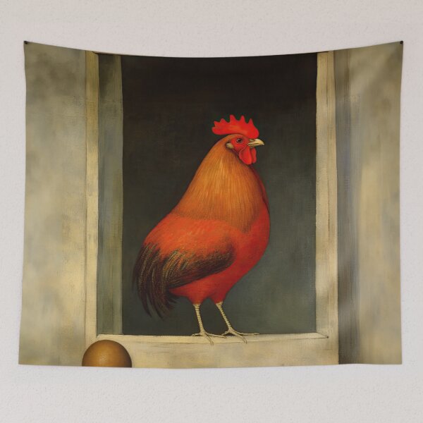 Item preview, Red Rooster Stands Over An Egg designed and sold by YoPedro.