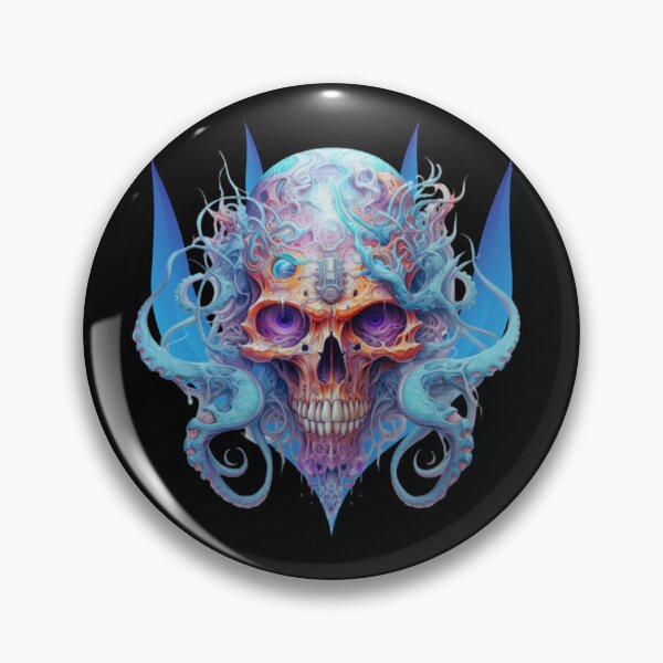 Item preview, Futuristic pencil-painted skull designed and sold by Sixcom.