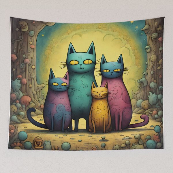 Item preview, cat family designed and sold by ViktorVigo.