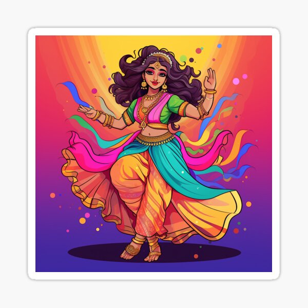 Item preview, Indian Dancer | AI generated art designed and sold by QueerNEclectic.