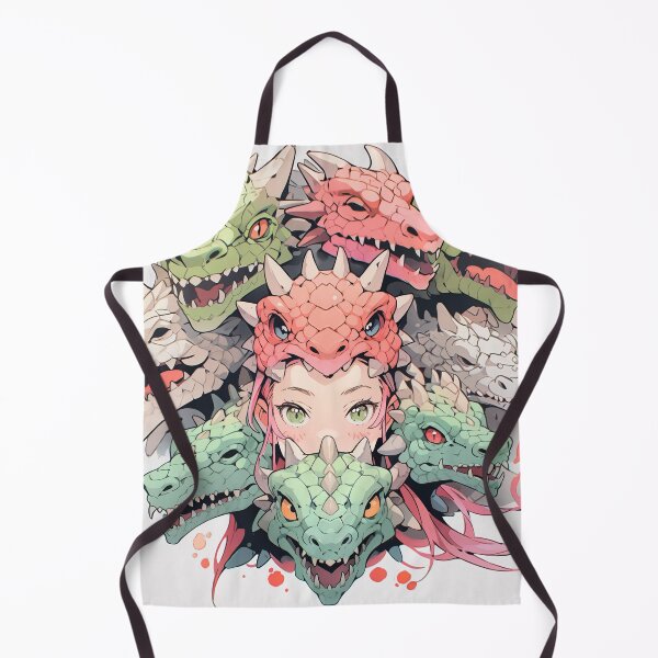 Item preview, Cute Anime Girl and Colorful Pastel Dragons designed and sold by bubblegoth.