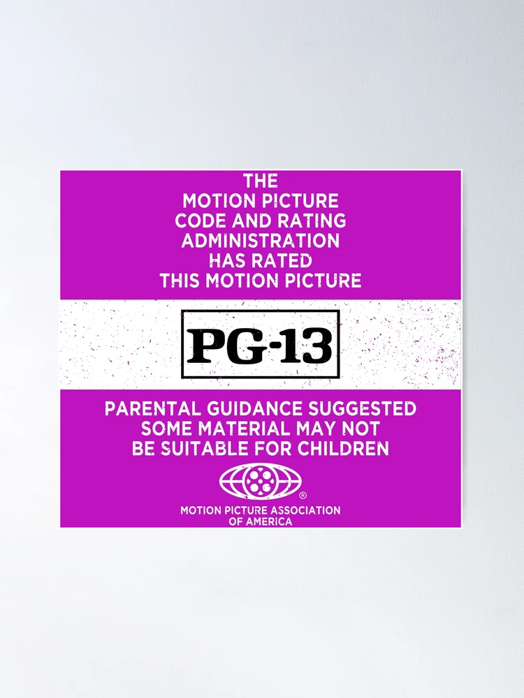 Rated PG, Movie Rating Funny Tee | Sticker