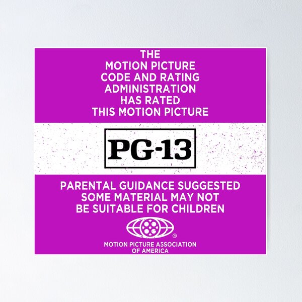 Item preview, Movie Rating - Rated PG-13 (Exclusive FidoTees Design) designed and sold by Obscura Tee.