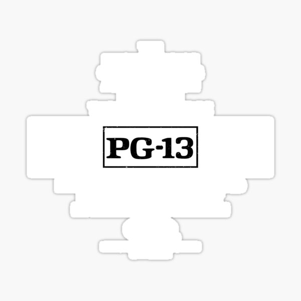 Rated PG 13 Symbol 1 Color Window Wall Vinyl Decal Sticker