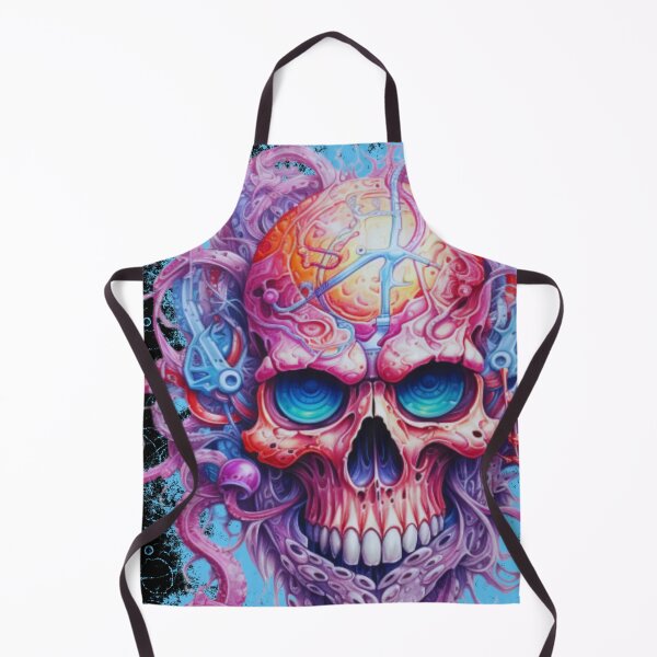 Item preview, Futuristic colorful scary skull designed and sold by Sixcom.