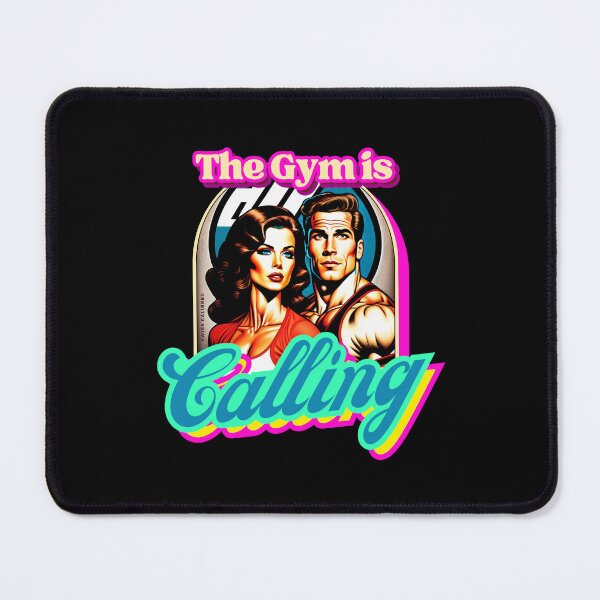 Item preview, GYM IS CALLING 80s synthwave, 70s Vaporwave Style for Fit Men, Women, Mothers and Dads, Fitness Motivation, Workout Addicts, Crossfit, Bodybuilding, Weightlifting, Gift for Gym lovers, I love Gym designed and sold by SwissCalibre.