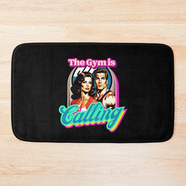 Item preview, GYM IS CALLING 80s synthwave, 70s Vaporwave Style for Fit Men, Women, Mothers and Dads, Fitness Motivation, Workout Addicts, Crossfit, Bodybuilding, Weightlifting, Gift for Gym lovers, I love Gym designed and sold by SwissCalibre.