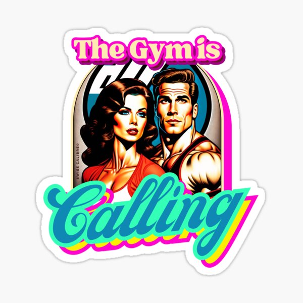 GYM IS CALLING 80s synthwave, 70s Vaporwave Style for Fit Men