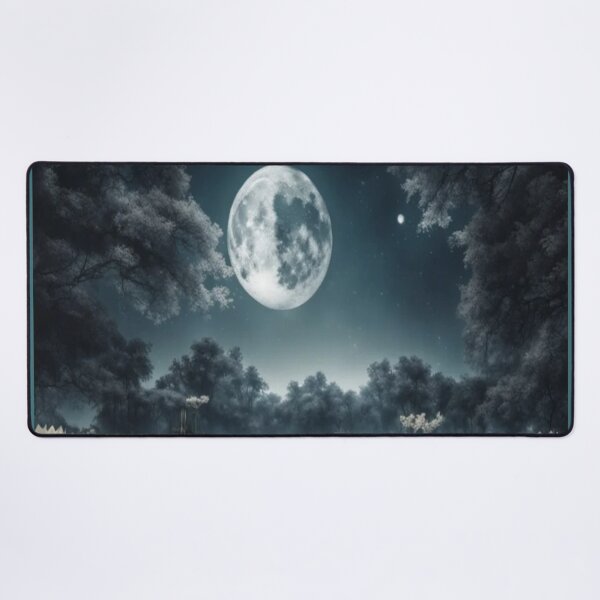 Item preview, A Beautiful Blue Moon with River Flowers designed and sold by WearWolfDesigns.