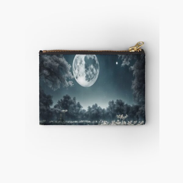 Item preview, A Beautiful Blue Moon with River Flowers designed and sold by WearWolfDesigns.