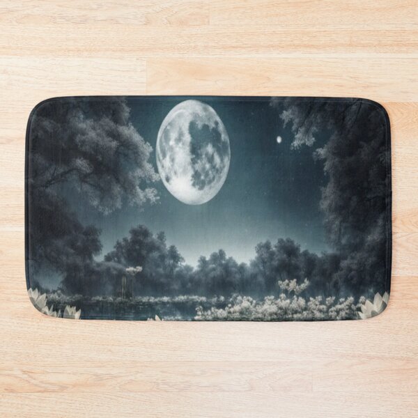 Item preview, A Beautiful Blue Moon with River Flowers designed and sold by WearWolfDesigns.