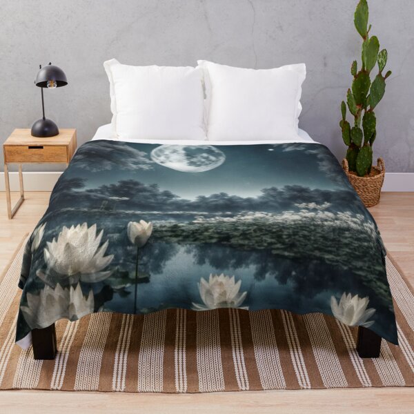 Item preview, A Beautiful Blue Moon with River Flowers designed and sold by WearWolfDesigns.