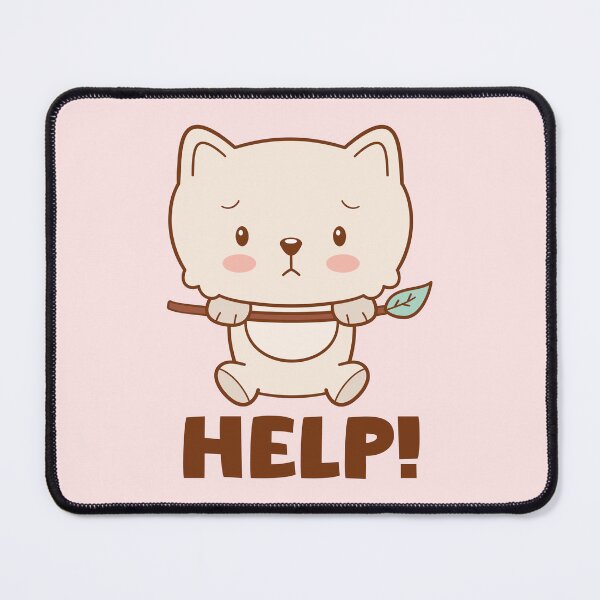 Item preview, Cute Cat in Trouble Help designed and sold by TakaTatu.