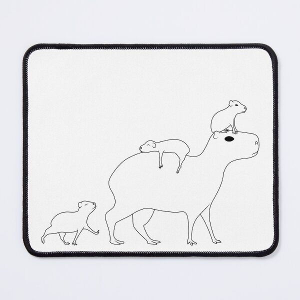 Artikelvorschau, Lineart Capybara Mama entworfen und verkauft von ainseebean.