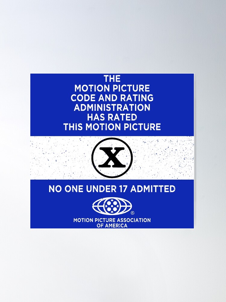 Movie Rating - Rated X (Exclusive FidoTees Design) Poster for Sale by  Obscura Tee