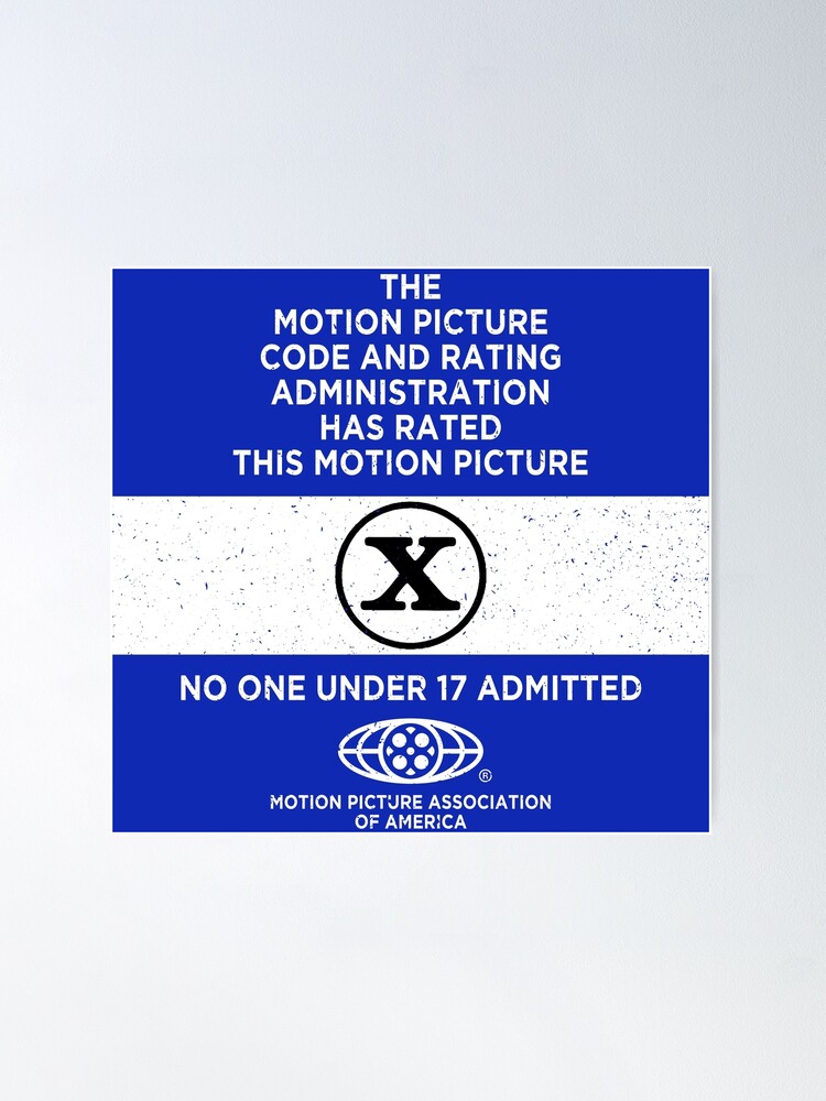 Movie Rating - Rated X (Exclusive FidoTees Design) | Poster