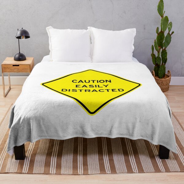 Item preview, Caution Easily Distracted designed and sold by TheCornrCabinet.