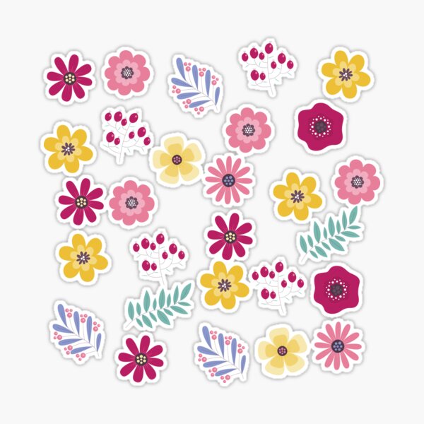 Printable Flower Stickers  Free Printable Papercraft Templates
