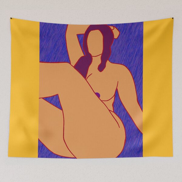 Item preview, Female nude, minimalist digital painting designed and sold by pulchritude560.