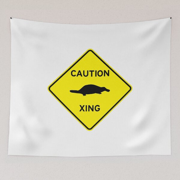 Item preview, Caution Platypus Crossing designed and sold by TheCornrCabinet.