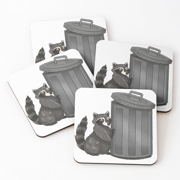 Item preview, Raccoon and Trash Can designed and sold by Faye Ferre.