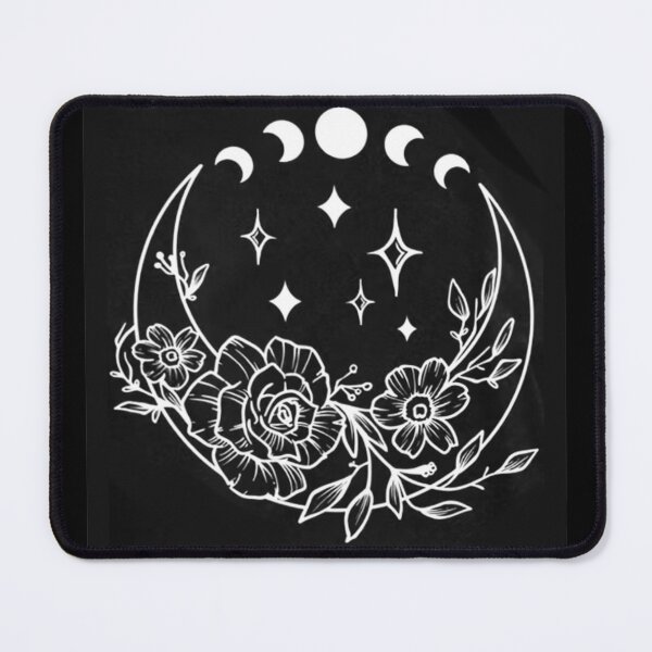 Item preview, Crescent Moon Floral Gothic Design designed and sold by MerikuroCreates.