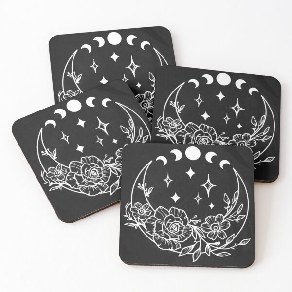Item preview, Crescent Moon Floral Gothic Design   designed and sold by MKCreationss.