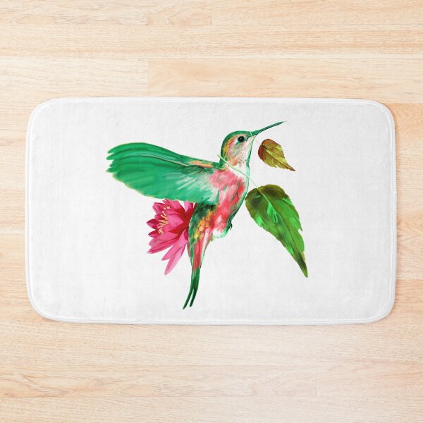 Item preview, Hummingbird with leaves and lotus flower designed and sold by ESAR-planet.