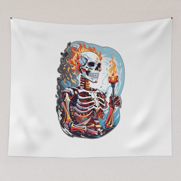 Item preview, torch skeleton man designed and sold by DesignmanHakan.